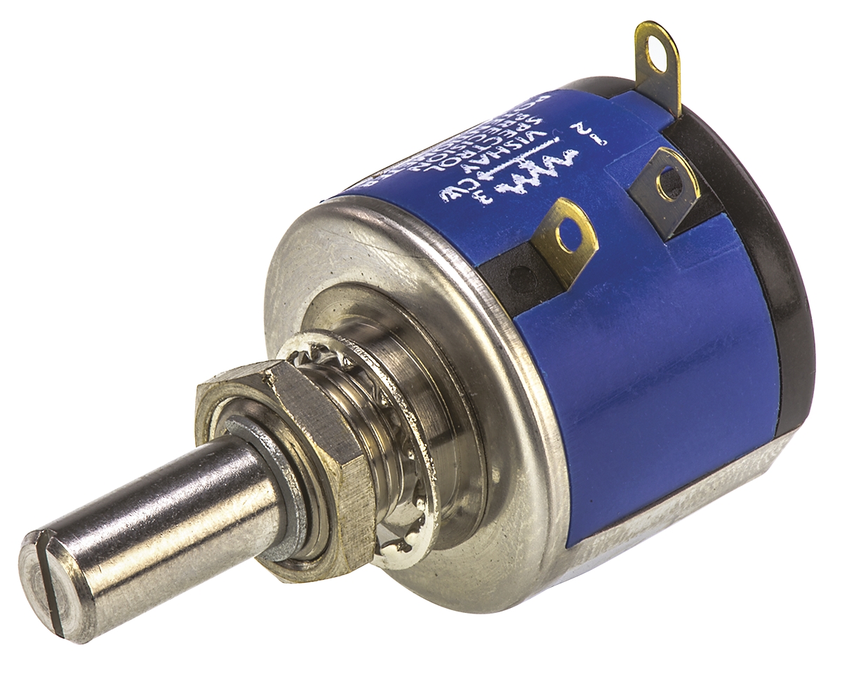 534b1502jc8872 Vishay 534 5 kΩ Rotary Potentiometer 10-Turns 1-Gang Panel Mount, 534B1502JC8872