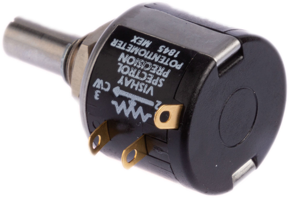 534b1502jl Vishay 534 5 kΩ Rotary Potentiometer 10-Turns 1-Gang Panel Mount, 534B1502JL