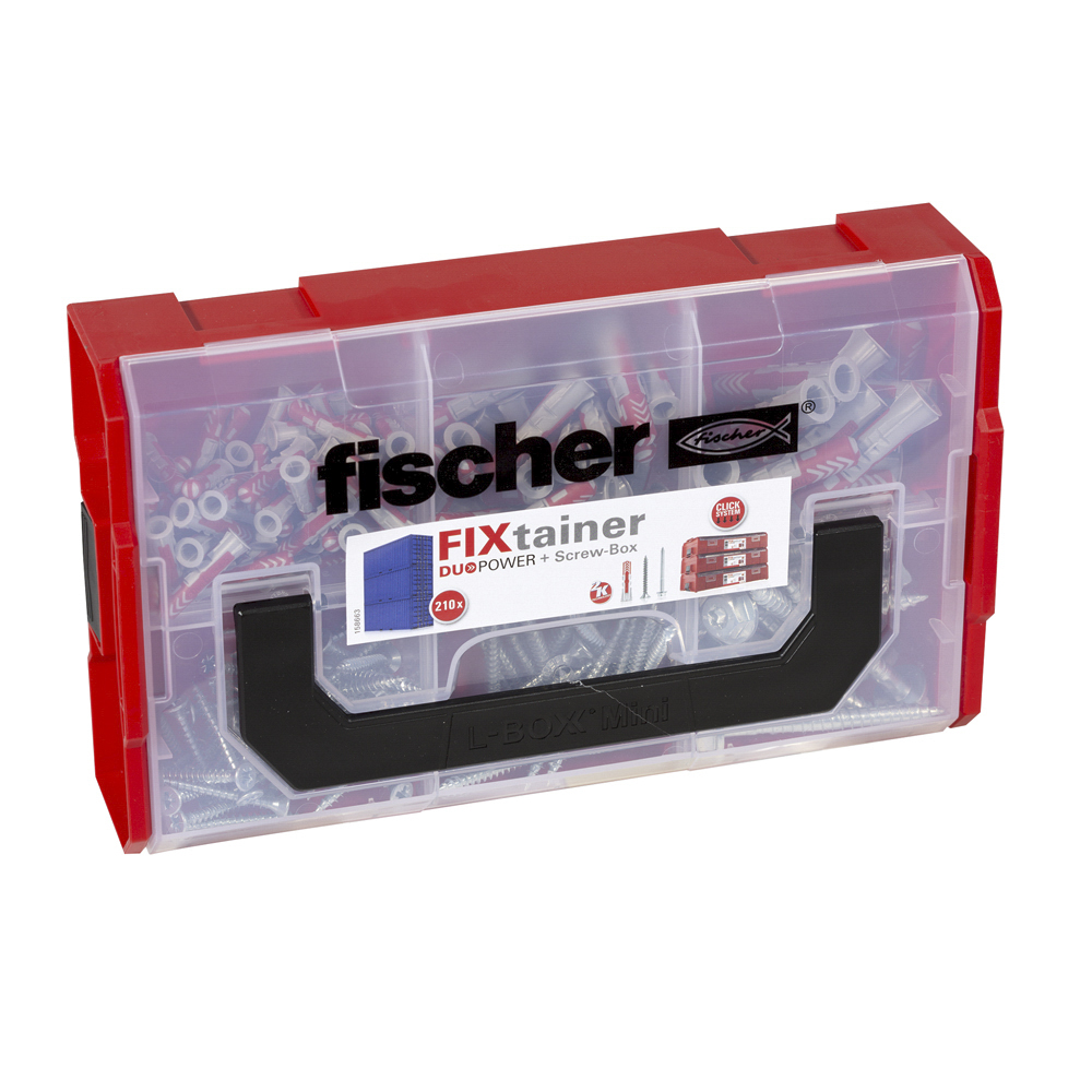 536161 Fischer Fixings Masonry Fixing Kit, 210 piece Wall Plug kit