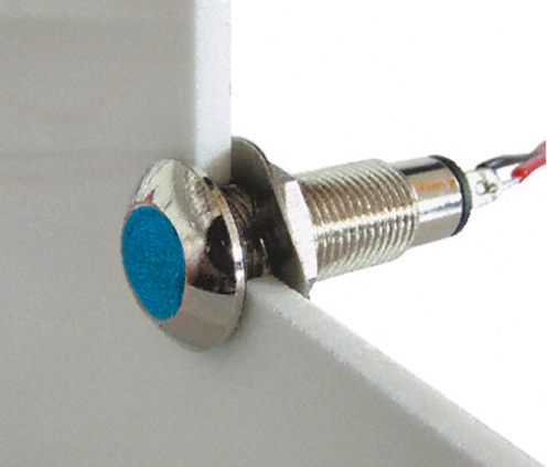 Marl 537 Series Panel Mount LED Indicator, Blue Panel Mount Indicator, Solder Tab Termination 28V dc 16 mA, IP67, 8.1 mm
