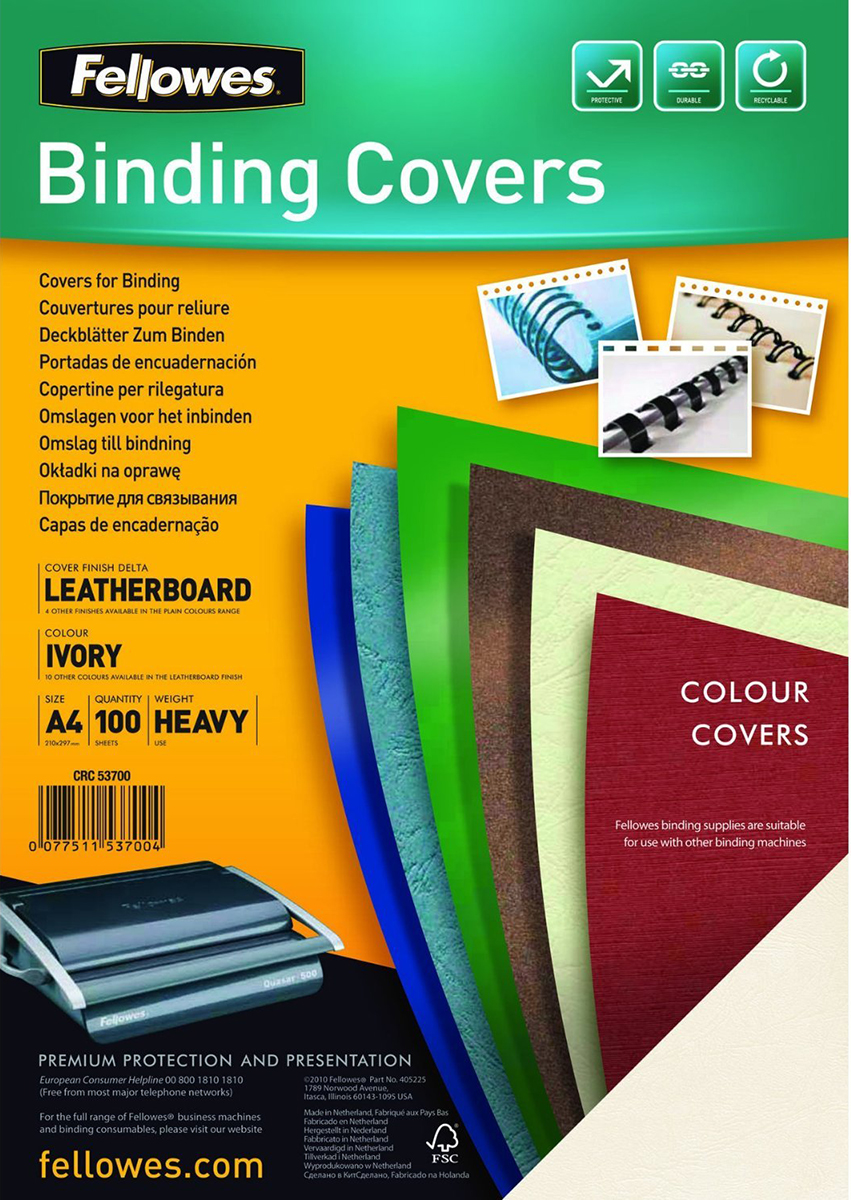 Fellowes Ivory Ivory A4 Binding Cover
