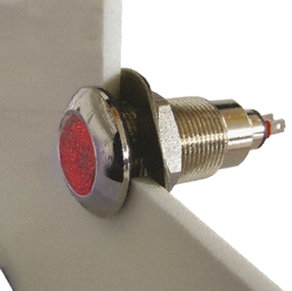 Marl 538 Series Panel Mount LED Indicator, Red Panel Mount Indicator, Solder Tab Termination 28V dc 16 mA, IP67, 12.7 mm