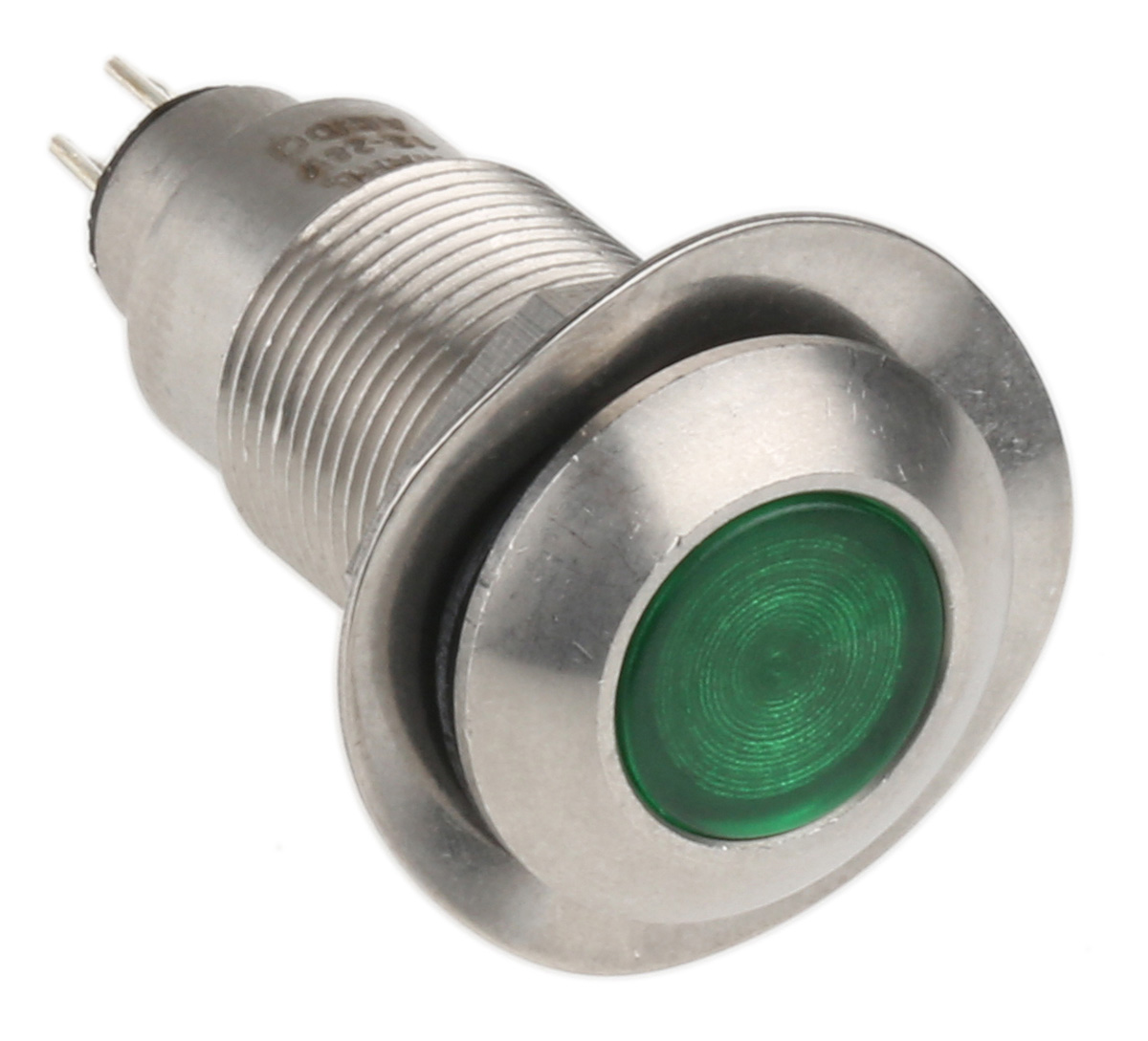 Marl 538 Series Panel Mount LED Indicator, Green Panel Mount Indicator, Solder Tab Termination 28V dc 16 mA, IP67, 12.7