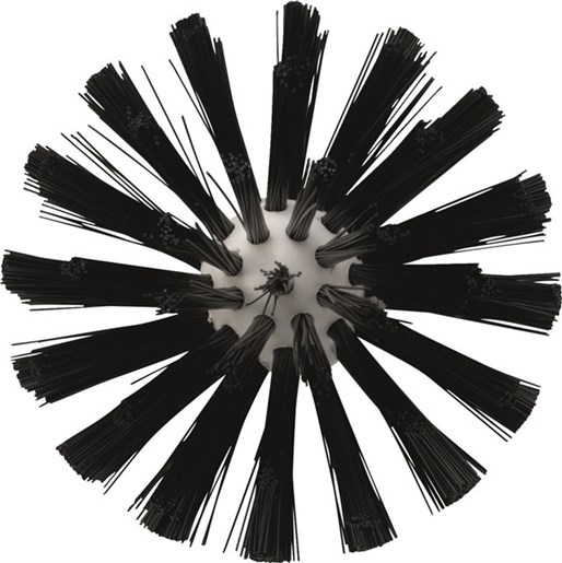 53801039 Vikan Medium Bristle Black Scrub Brush Black, 37 mm bristle length