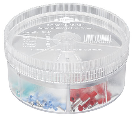Knipex, 97 Bootlace Ferrule Kit, 1mm² Wire Size, Assorted