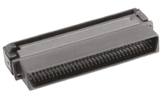 TE Connectivity, 0.05 50 Way Male Straight Cable SCSI Connector 1.27 mm Pitch, IDC