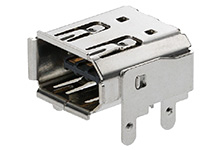 Molex, 53984 6 Way Right Angle Through Hole Firewire Connector Female