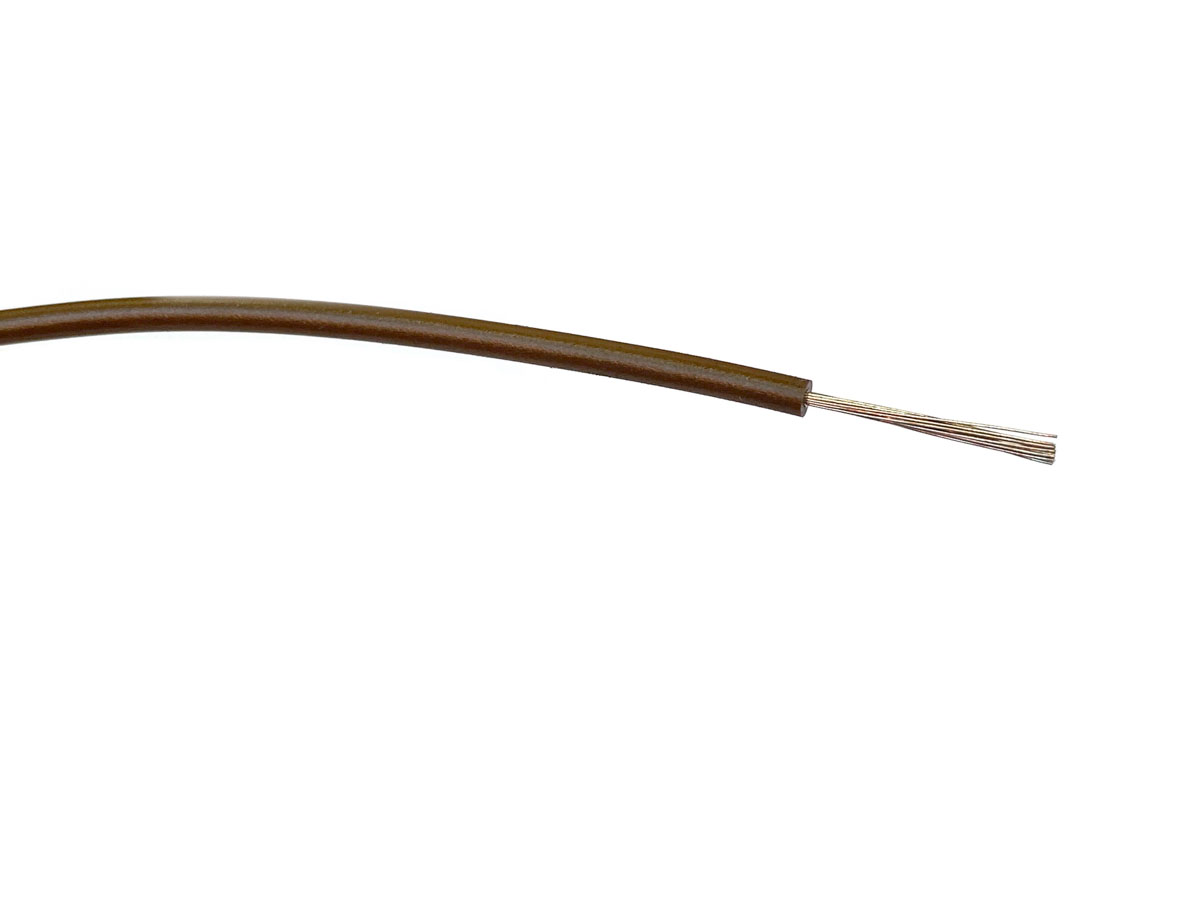 RS PRO Brown 1mm²mm² Hook Up Wire, 18 AWG, 32/0.2 mm, 500m, PVC Insulation