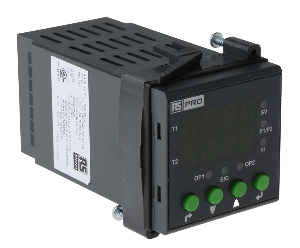 RS PRO Panel Mount Timer Relay, 110 → 240V ac, 2-Contact, 01.s → 999days, DPDT