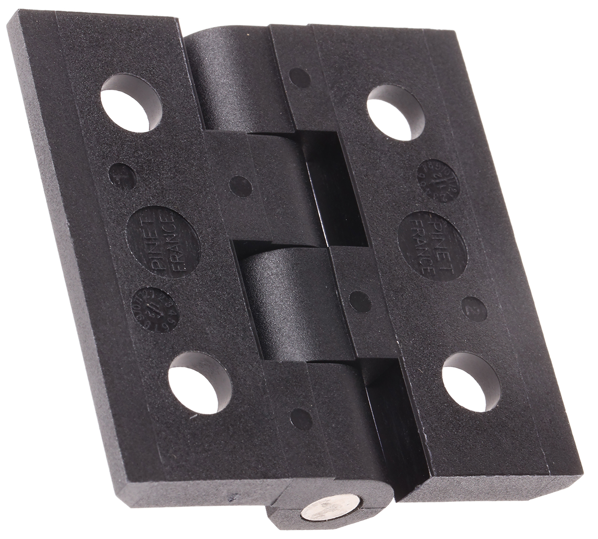 54-a-3030 Pinet Black Polyamide Butt, Screw Fixing, 50 mm x 50 mm x 6 mm