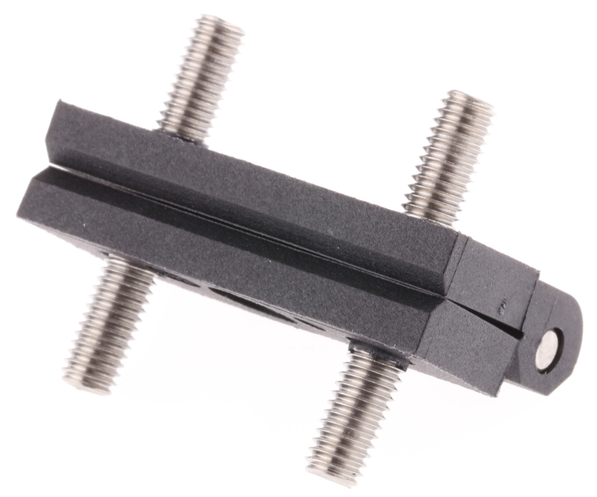 54-a-3031 Pinet Black Polyamide Stud, Bolt-On Fixing, 40 mm x 40 mm x 5 mm