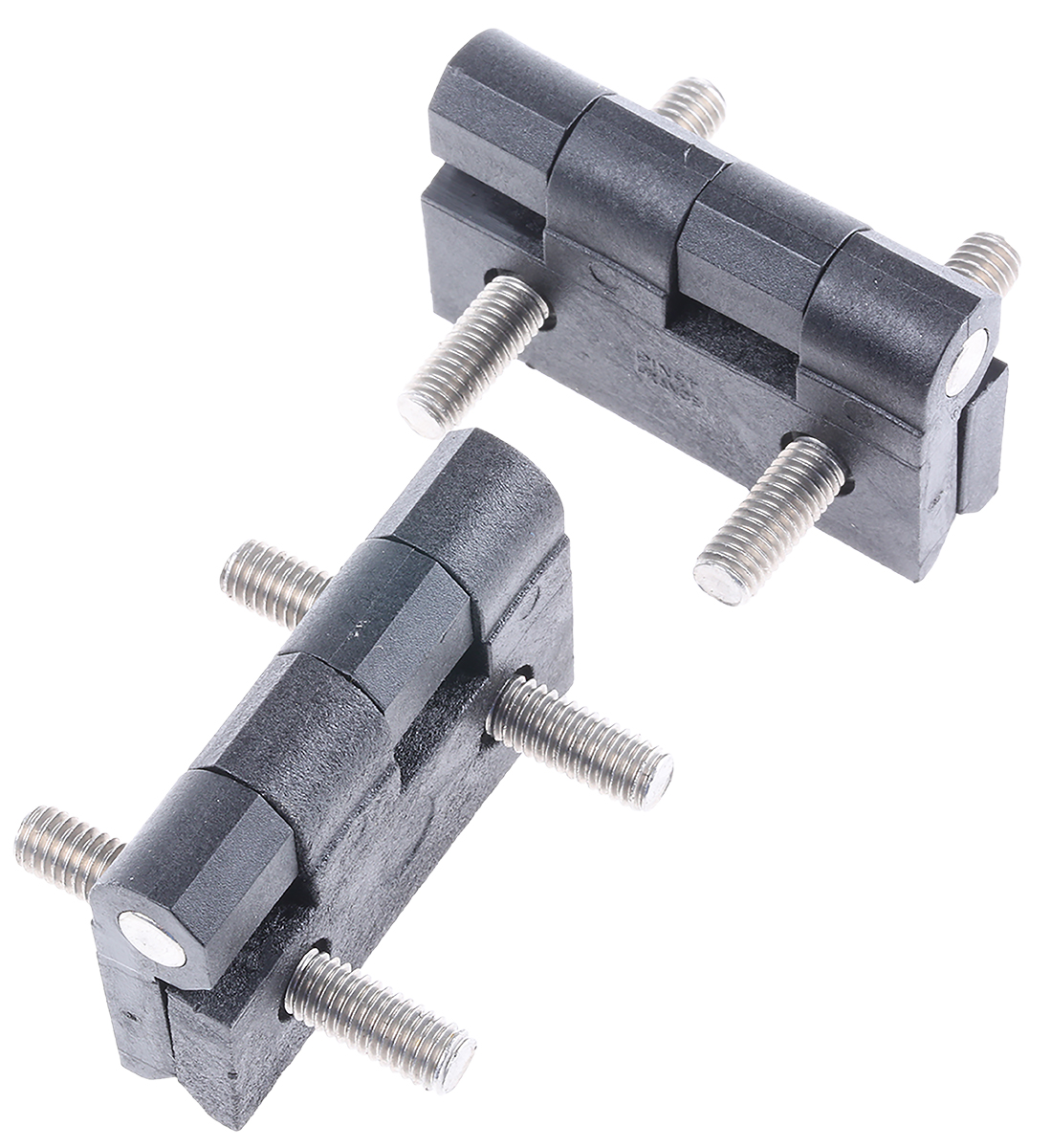 Pinet Black Polyamide Butt, Bolt-On Fixing, 50 mm x 50 mm x 6 mm