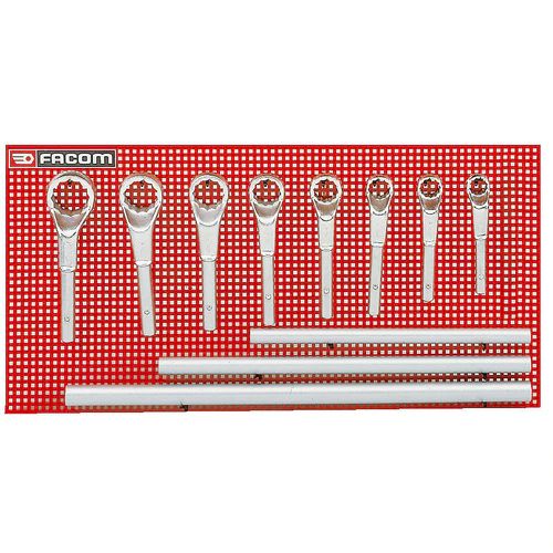Facom 8-Piece Ring Spanner Set, 24 to 55 mm
