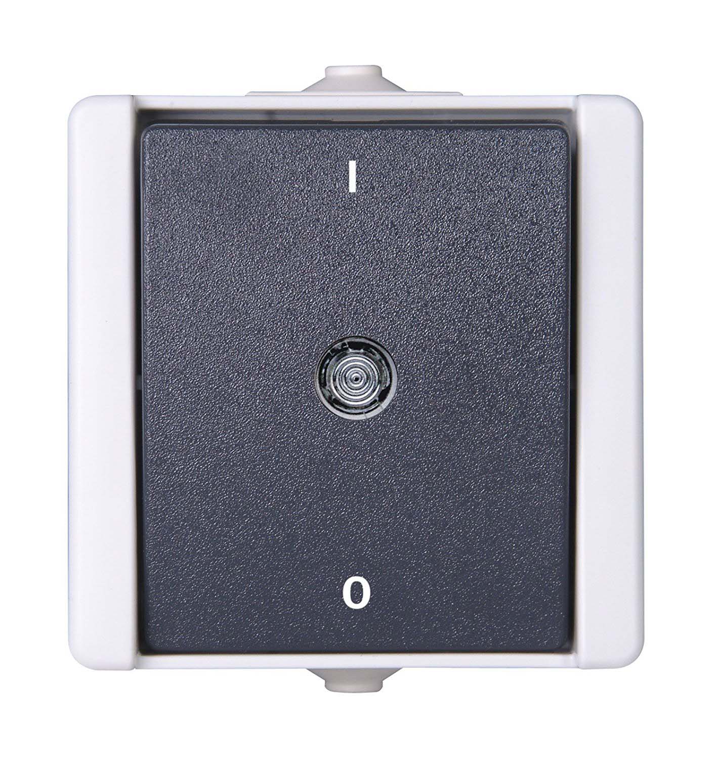Kopp Grey, 1 Way Rocker, 1 Gang