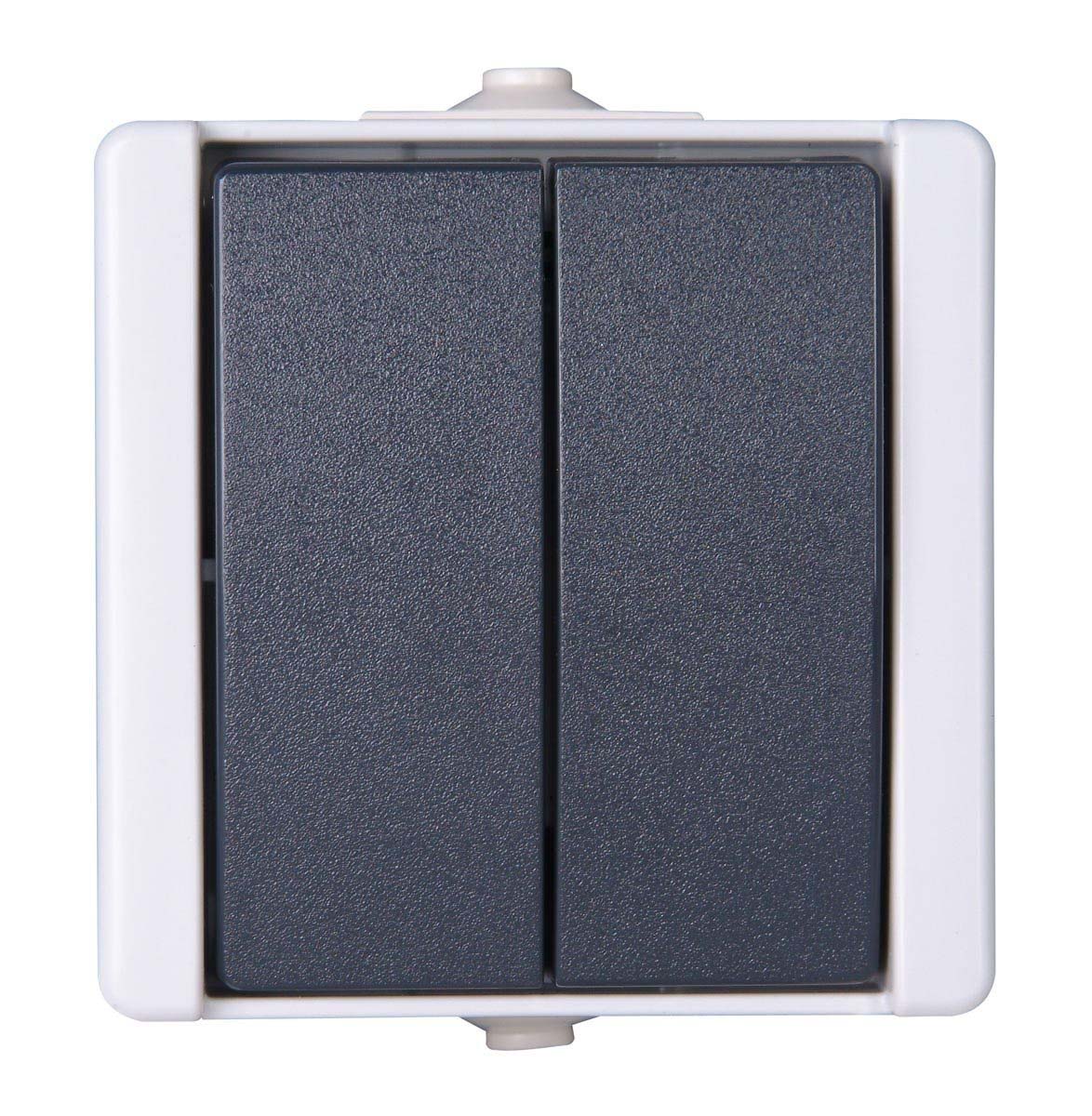 Kopp Grey, 1 Way Rocker, 2 Gang