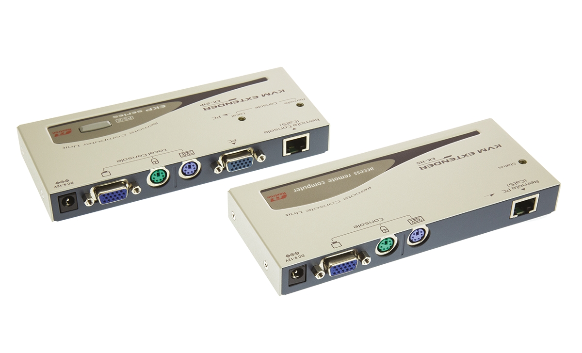 541-5845 Rextron 1 PS2 Extender Pair VGA over Catx KVM Extender 150 m