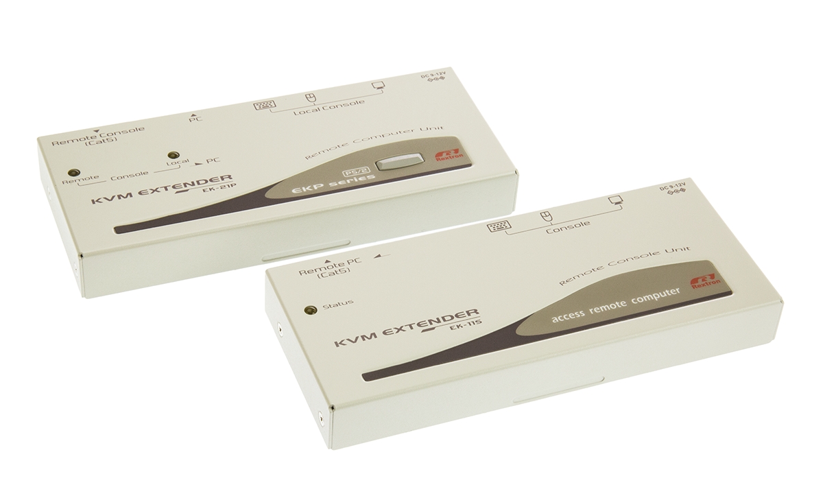 541-5845 Rextron 1 PS2 Extender Pair VGA over Catx KVM Extender 150 m