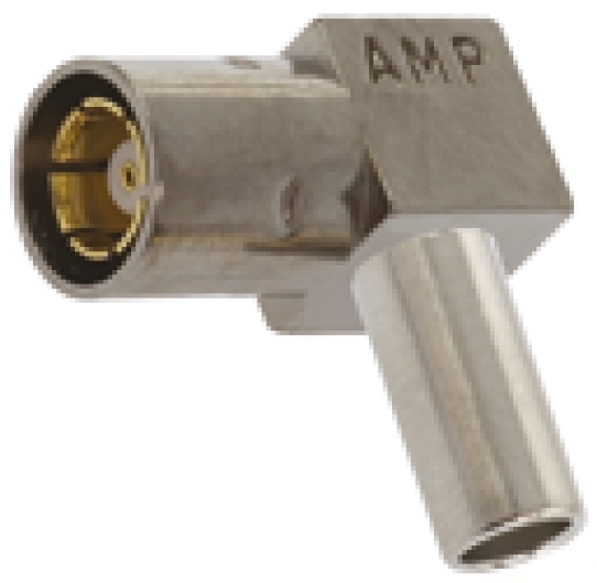 TE Connectivity SMB Series Cable Male SMB, 50 Ω, Right Angle Body Crimp