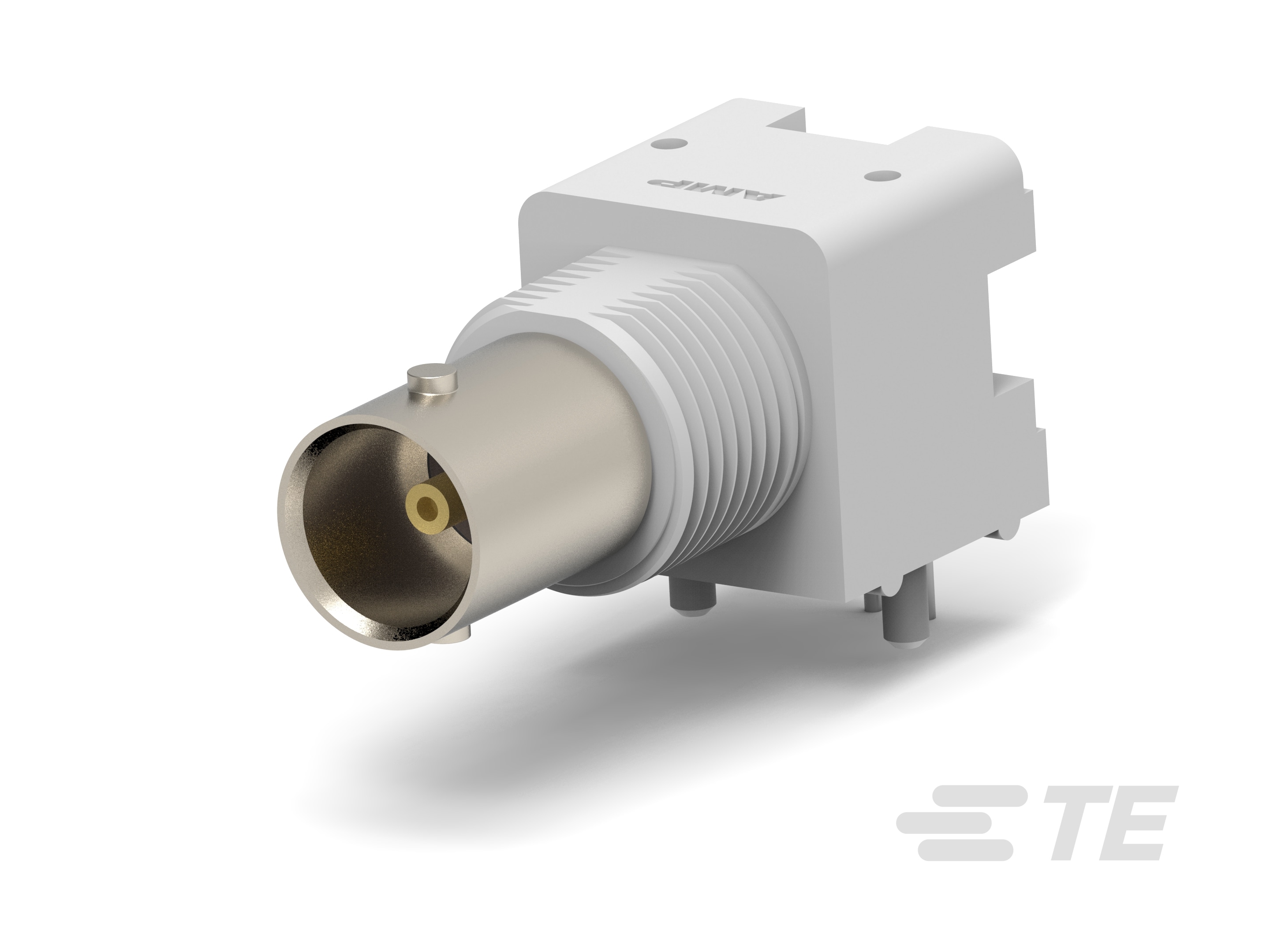 TE Connectivity 5414 Series Panel Mount Male BNC, 75 Ω, Right Angle Body Solder