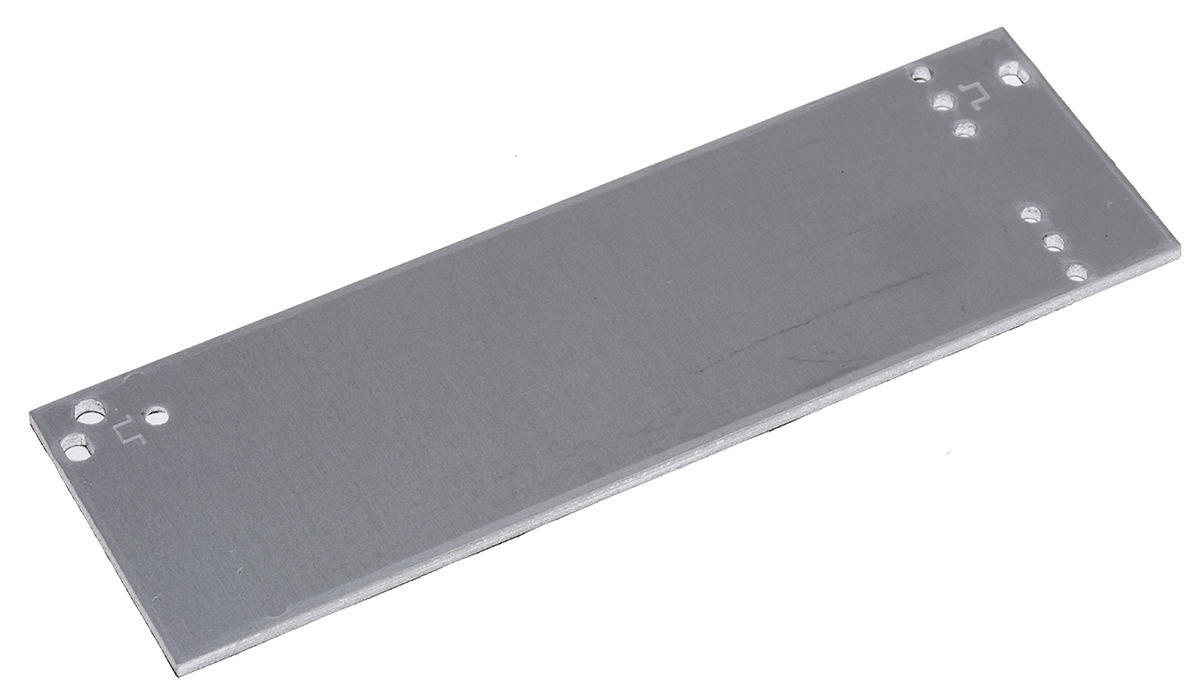 RS PRO Grey Aluminium Front Panel, 3 U, 8 HP