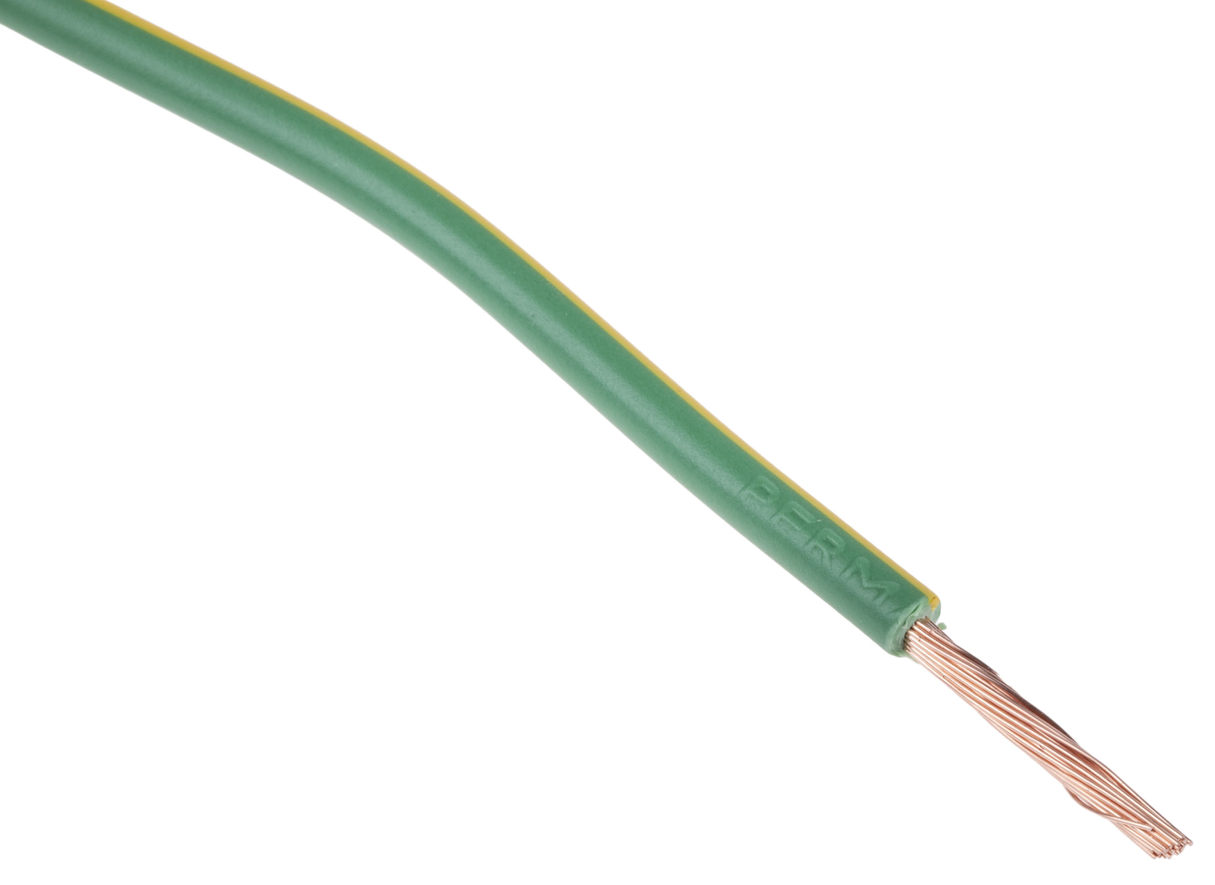RS PRO H07V-K Series Green, Yellow 2.5 mm² Hook Up Wire, 13 AWG, 50, 100 m, Polyvinyl Chloride