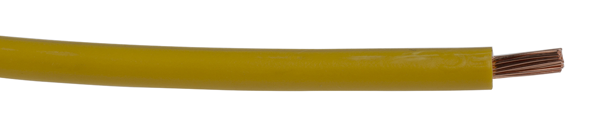 544-1822 RS PRO H07V-K Series Yellow 2.5 mm² Hook Up Wire, 13 AWG, 50, 100 m, Polyvinyl Chloride