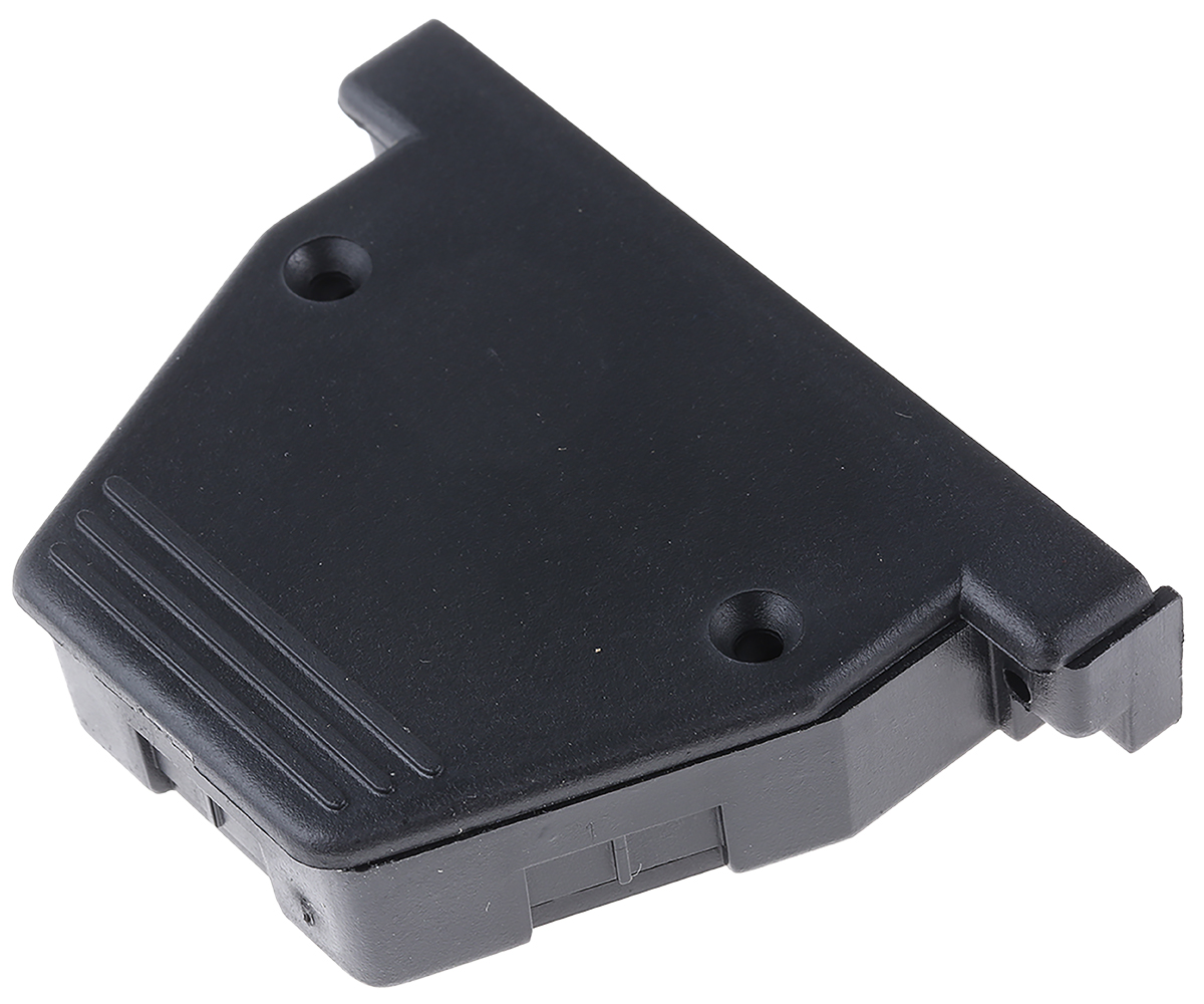 544-3446 RS PRO O69 Series Polyethylene Terephthalate Straight D-Sub Backshell, 37 Way Strain Relief
