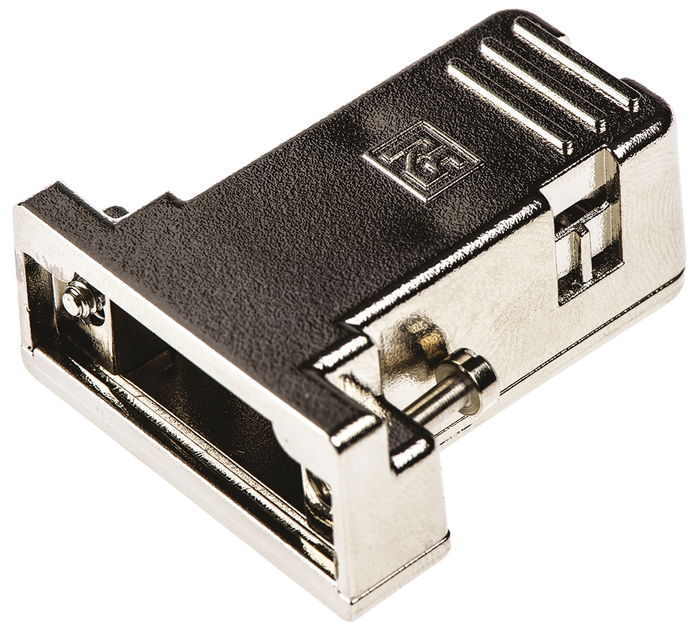 RS PRO ABS Straight D-Sub Backshell, 9 Way Strain Relief
