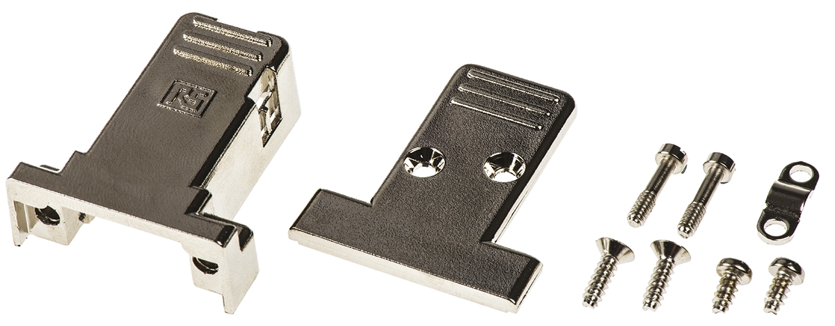 544-4039 RS PRO ABS Straight D-Sub Backshell, 9 Way Strain Relief