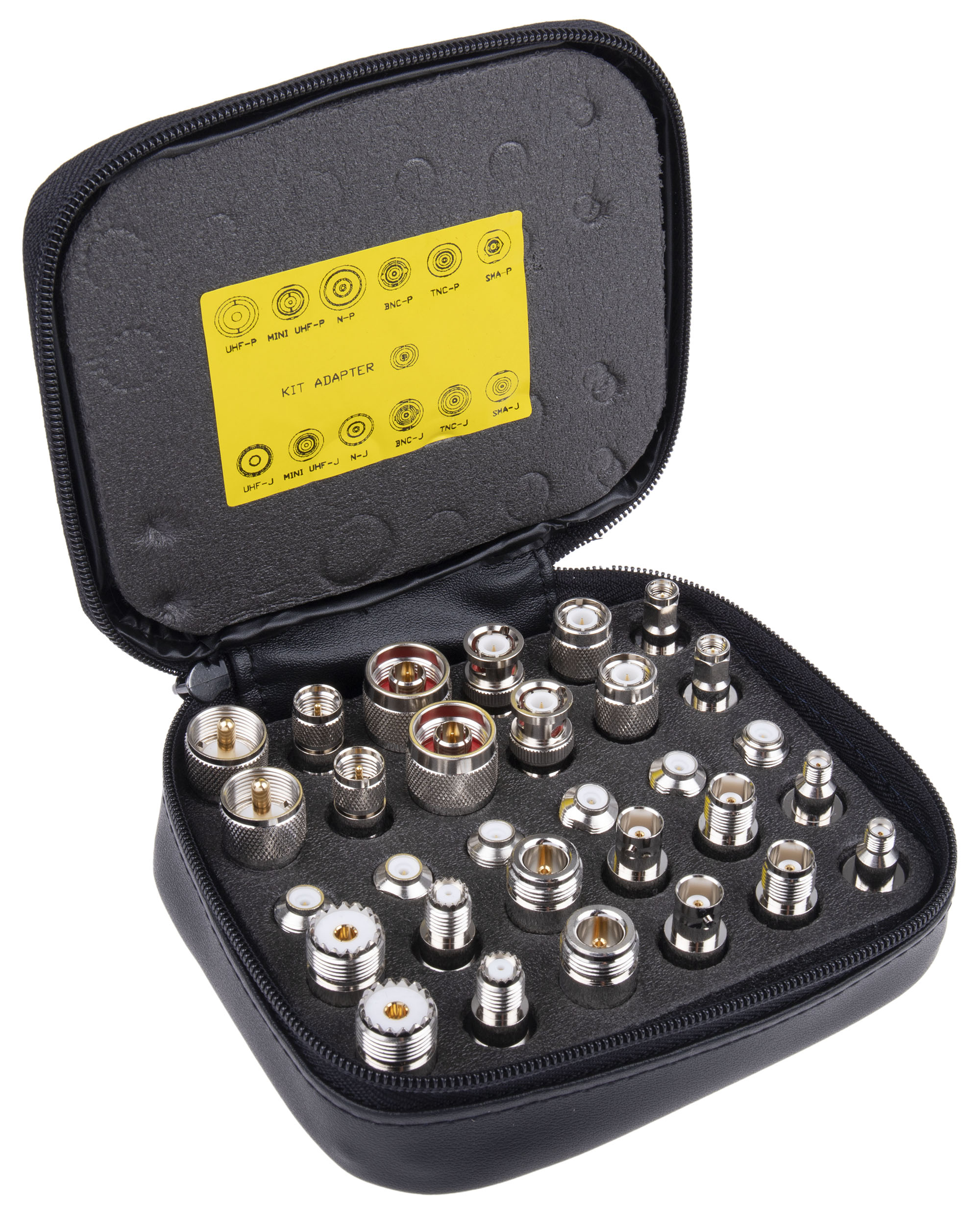 RS PRO RF Connector Kit Adapter Mini UHF, UHF, TNC and SMA Series, N, 30 RF Coaxial Adapters for Interconnecting BNC,