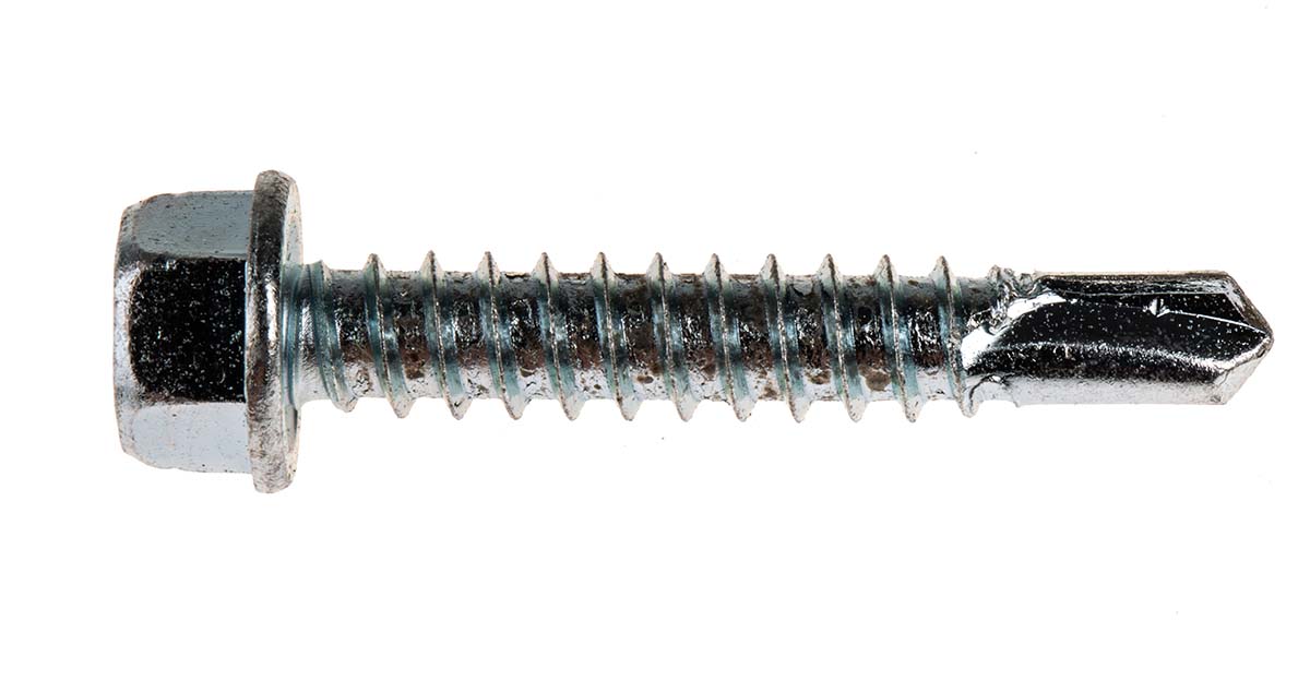 546-5890 RS PRO Bright Zinc Steel Self-Drilling Screw 5.5 mm 32 mm