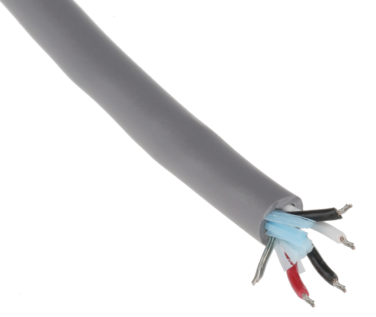 Alpha Wire Alpha Essentials Communication & Control Series Data Cable, 2 Pairs, 30 m, Grey Sheath Polyvinyl Chloride