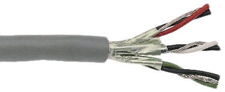 Alpha Wire Alpha Essentials Communication & Control Series Data Cable, 3 Pairs, 30 m, Grey Sheath Polyvinyl Chloride