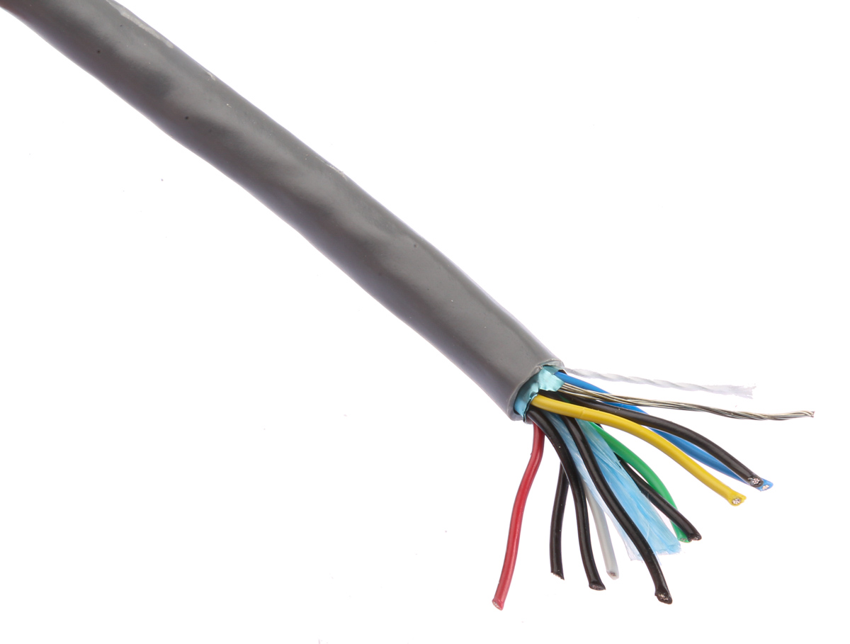 Alpha Wire Alpha Essentials Communication & Control Series Data Cable, 5 Pairs, 30 m, Grey Sheath Polyvinyl Chloride