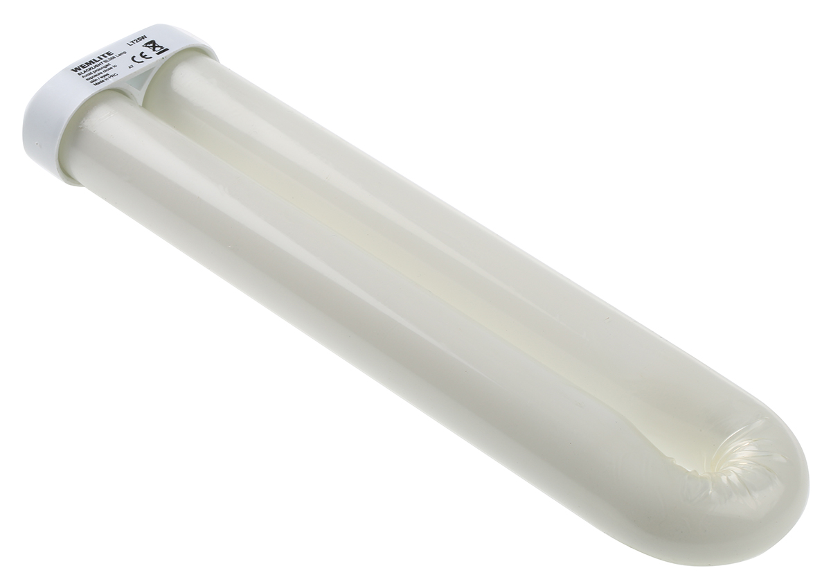 RS PRO 25 W Fly Killer Light, 9.5 in, 365 nm, U Bend Shatterproof