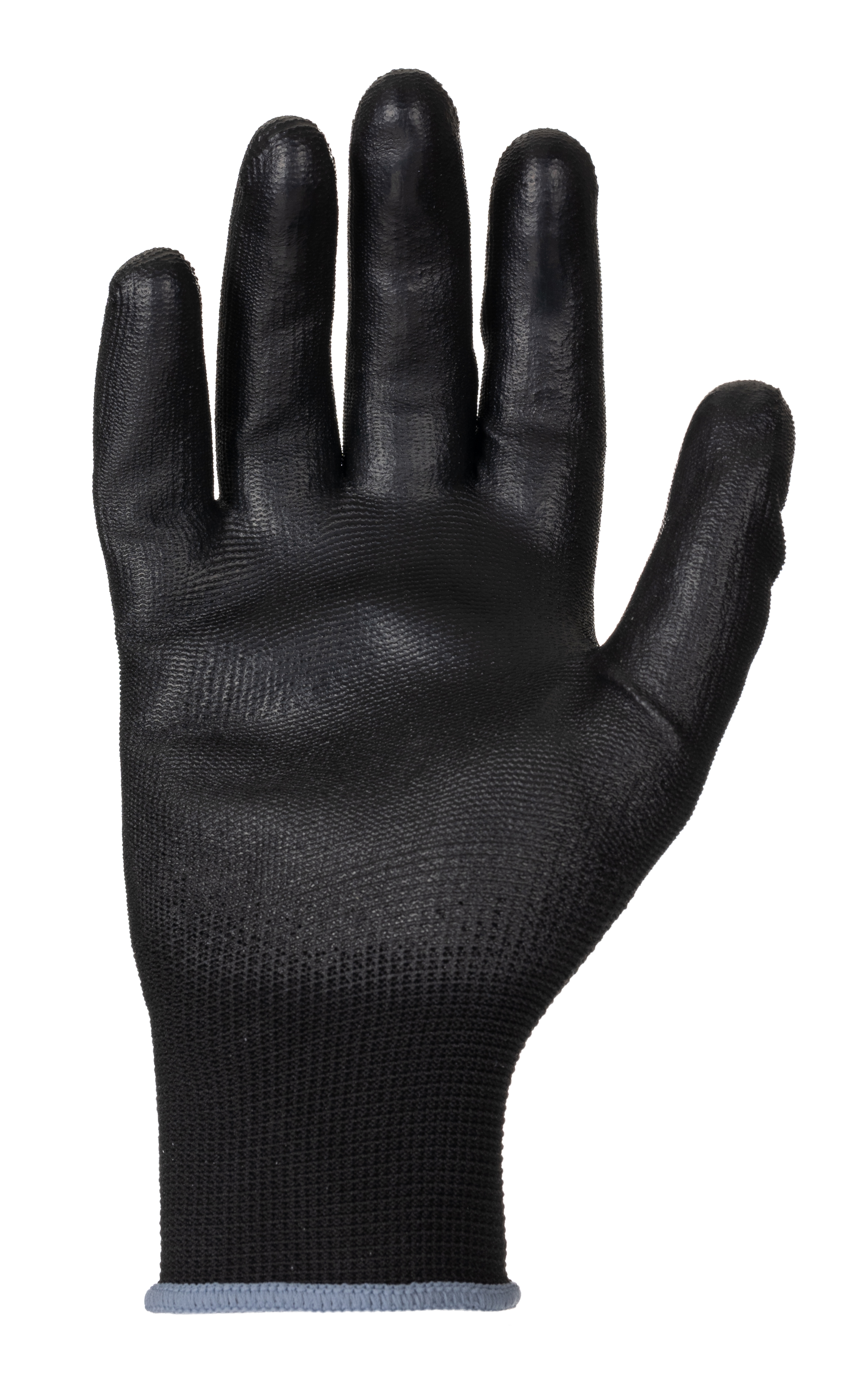 548 Mapa  Black Textile Work Gloves, Size 8, Polyurethane Coating