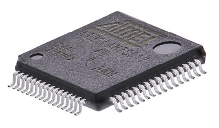 Microchip AT91SAM7S512B-AU, 32 bit ARM7TDMI, SAM7S Microcontroller, 55 MHz, 512kB FLASH, 64-Pin LQFP