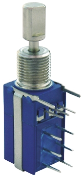 Bourns 54 5 kΩ Rotary Potentiometer 1-Turns 1-Gang Panel Mount, 54AAD-C28-B13/P50L
