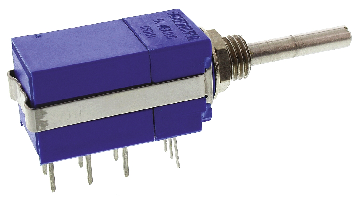 54cad-e28-b13p50l Bourns 54 5 kΩ Rotary Potentiometer 1-Turns 1-Gang Panel Mount, 54CAD-E28-B13/P50L
