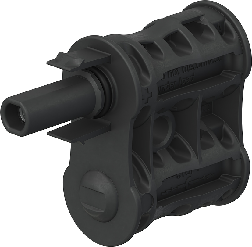 Staubli MC4-Evo 2 Series, Male, Panel Mount Solar Connector, Rated At 60A, 1.5 kV PV-AZS4