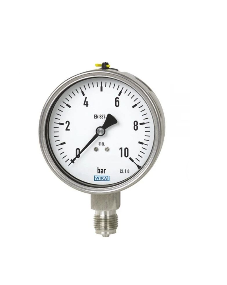 WIKA DN 50.8 Analogue Pressure Gauge 10bar Side Entry 100mm Outside Diameter