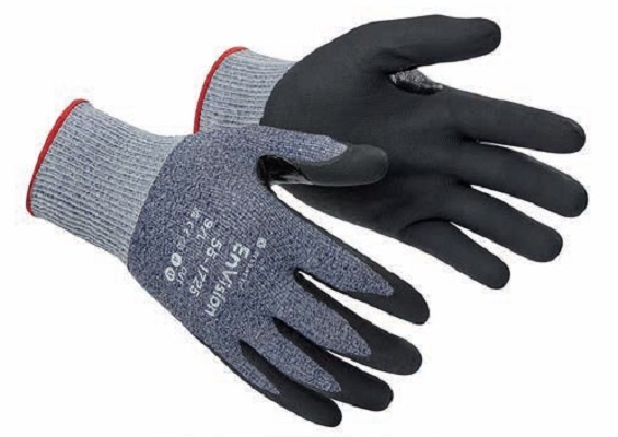 Tilsatec EnVision Blue Yarn Work Gloves, Size 8, Microfoam Coating