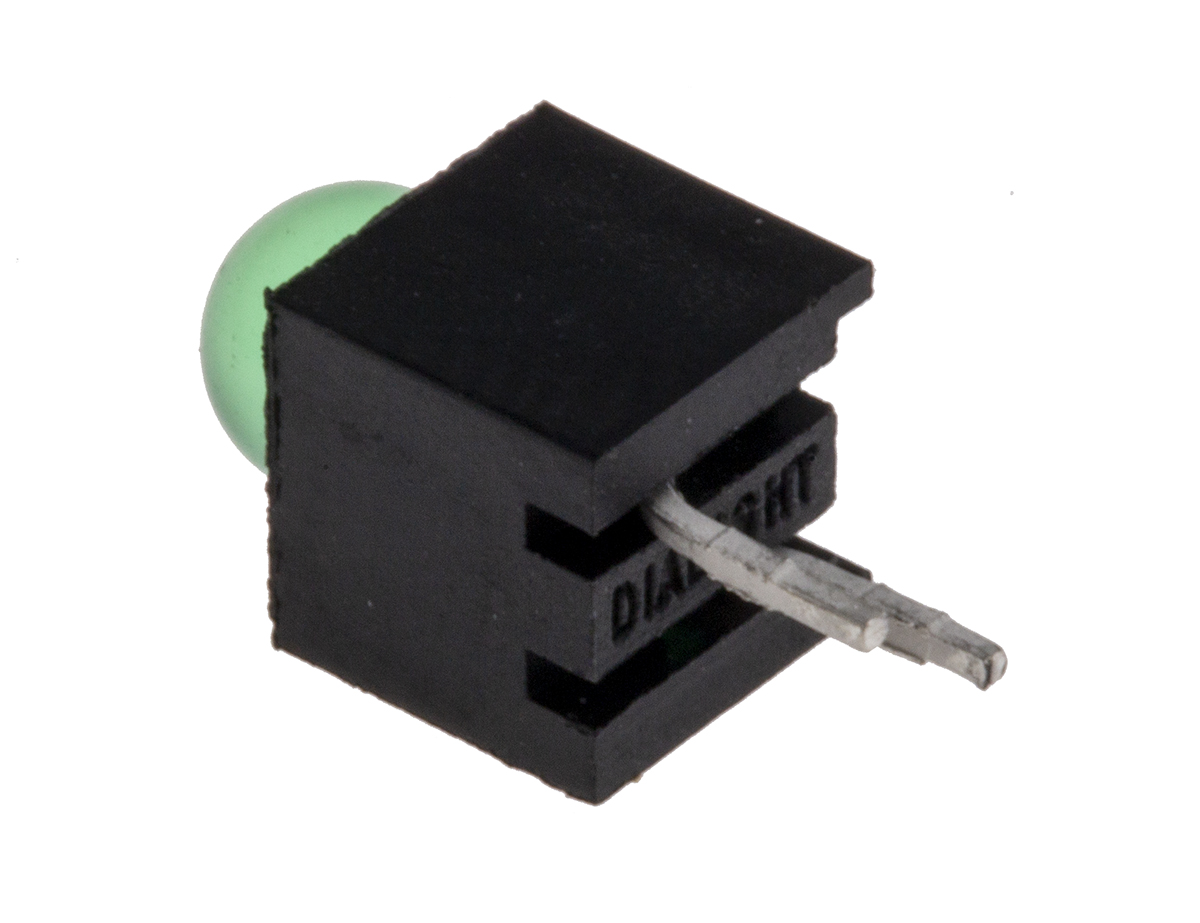 550-0204f Dialight 550-0204F Green Top PCB LED Indicator, 1 LEDs 5 mm (T-1 3/4) 2.1 V