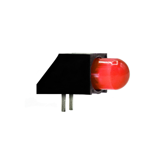 Dialight 550-0507F Red Right Angle PCB LED Indicator, 1 LEDs 5 mm (T-1 3/4) 7.5 V