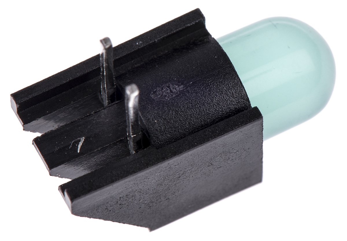 550-1307f Dialight 550-1307F Green Right Angle PCB LED Indicator, 1 LEDs 5 mm (T-1 3/4) 1.8 V