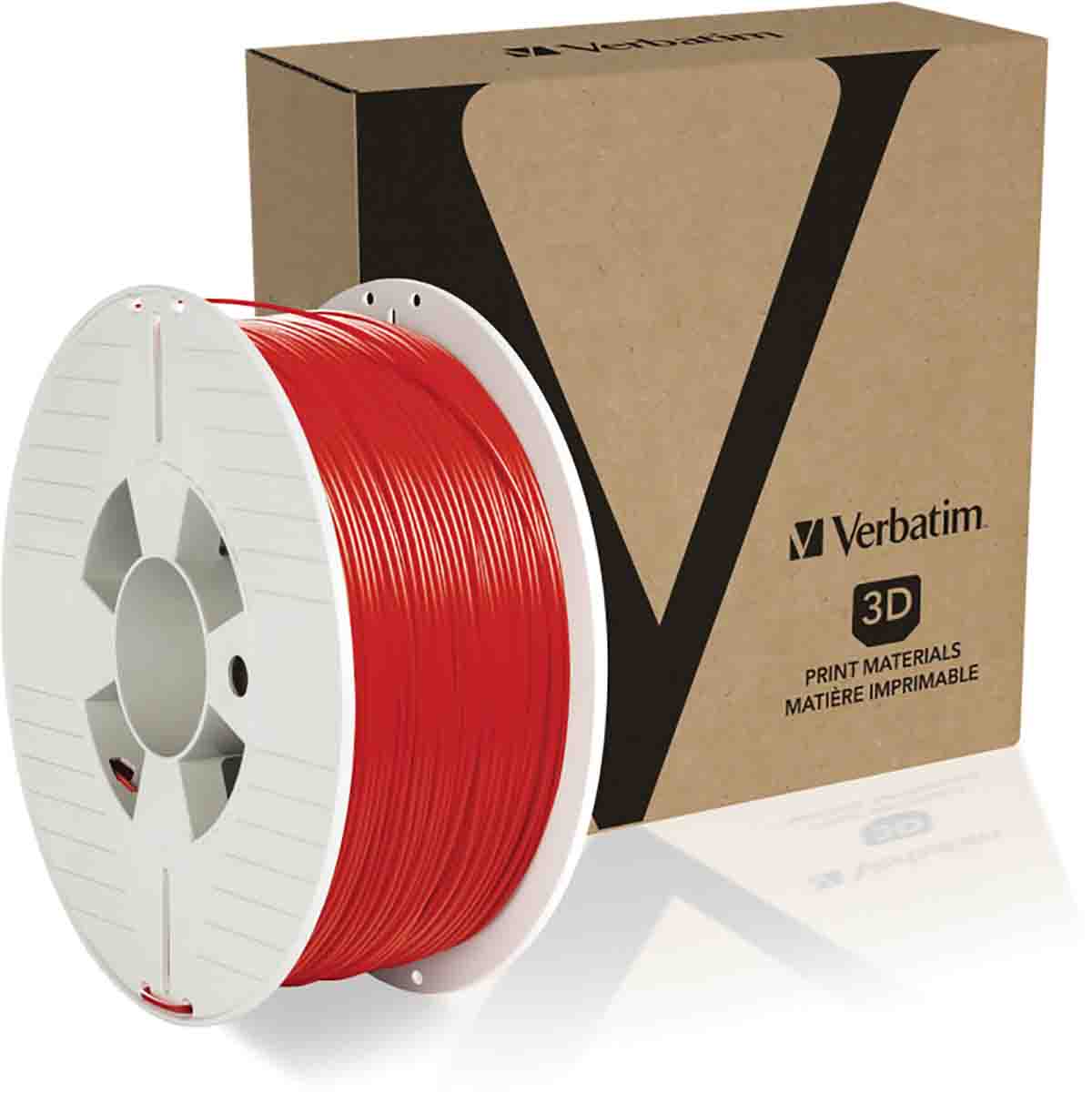 Verbatim 1.75 mm Red PET-G 3D Printer Filament, 1 kg