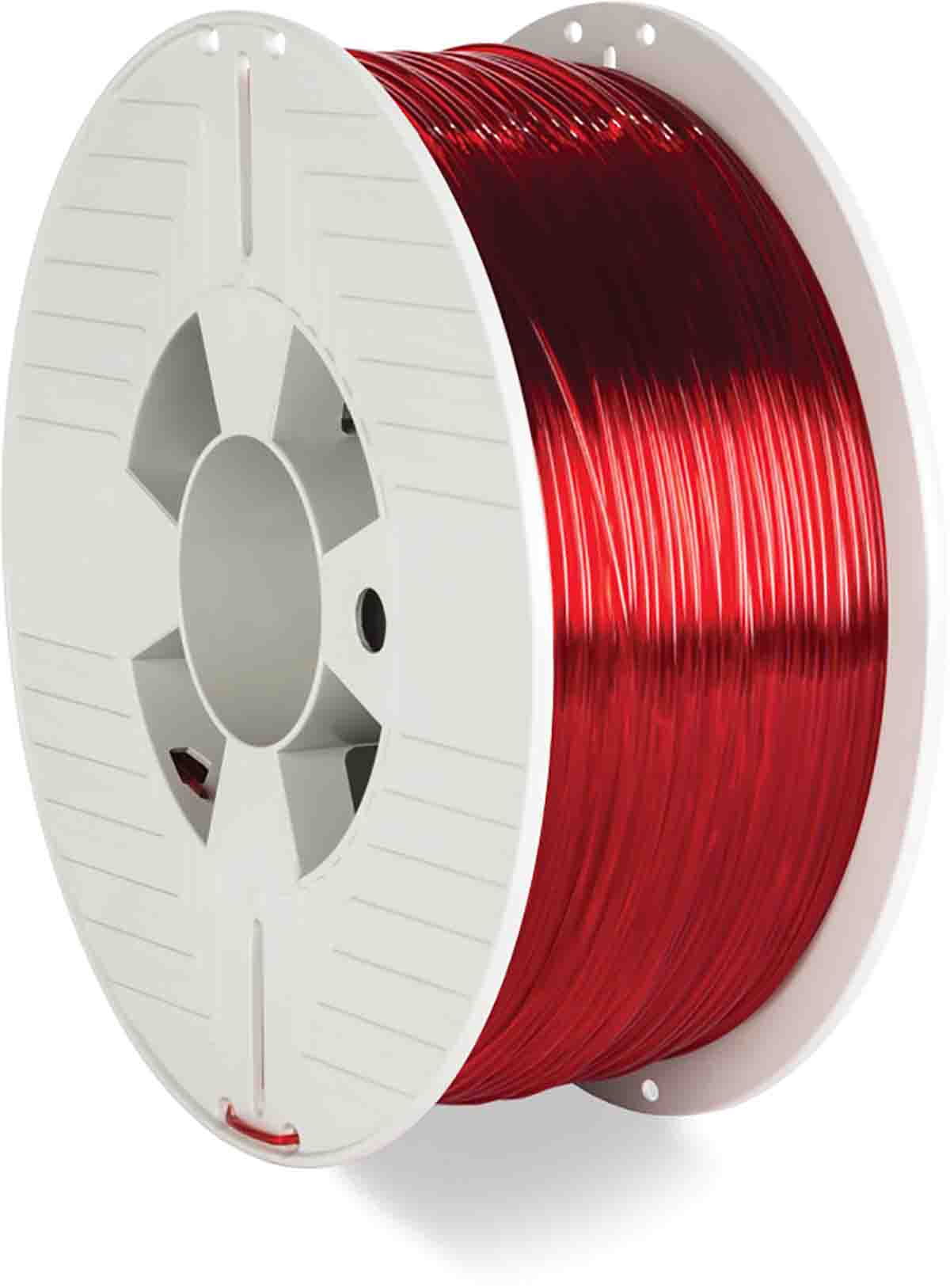 55054 Verbatim 1.75 mm Clear Red PET-G 3D Printer Filament, 1 kg