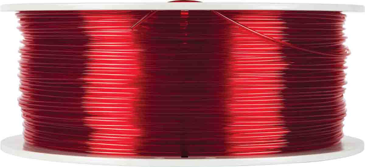 55054 Verbatim 1.75 mm Clear Red PET-G 3D Printer Filament, 1 kg