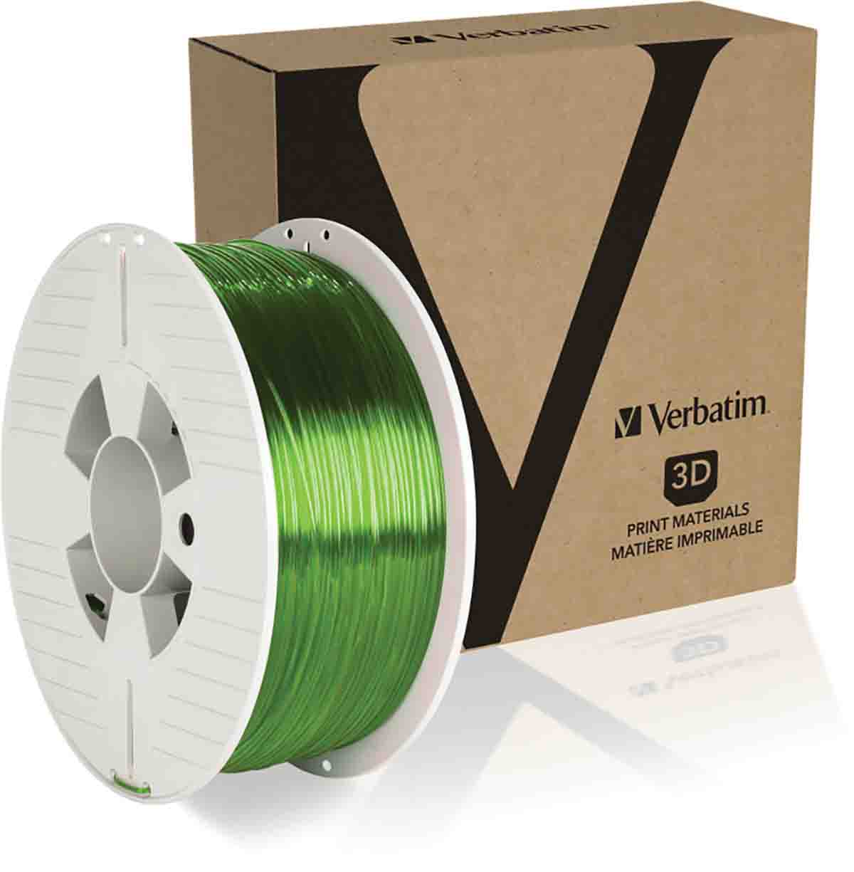 Verbatim 1.75 mm Green PET-G 3D Printer Filament, 1 kg