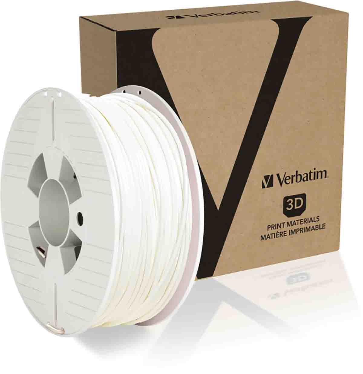 Verbatim 2.85 mm White PET-G 3D Printer Filament, 1 kg